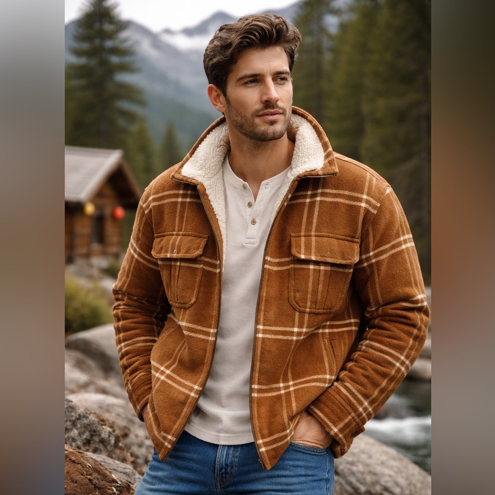 Katin EST 1954 Sherpa-Lined Plaid Flannel Jacket – XL Heavyweight